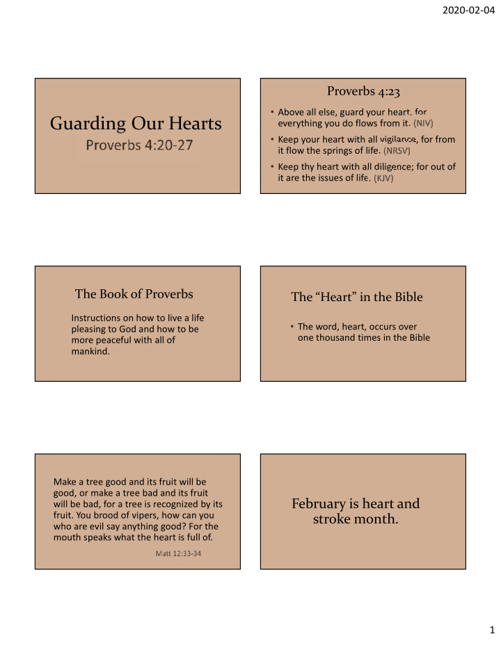 guarding our hearts