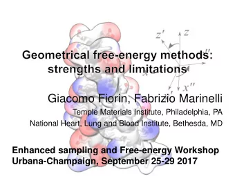 Giacomo Fiorin, Fabrizio Marinelli  Temple Materials Institute, Philadelphia, PA  National Heart,