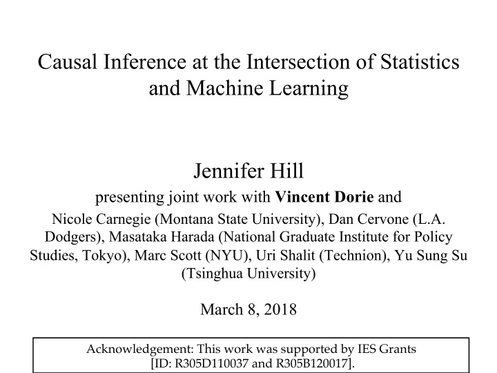 causal inference at the intersection of statistics and