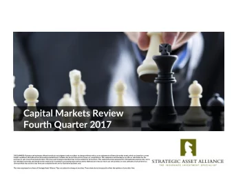 DISCLAIMERS: Opinions and estimates offered constitute our judgment and are subject to change