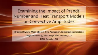 Examining the Impact of Prandtl   Number and Heat Transport Models   on