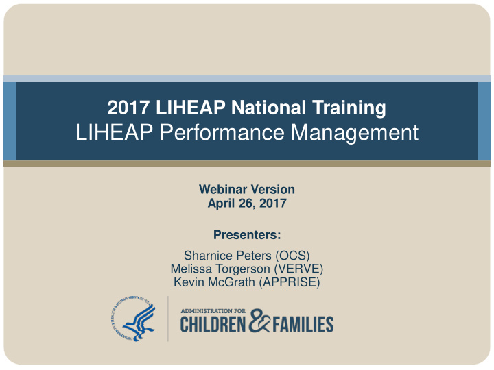 liheap performance management