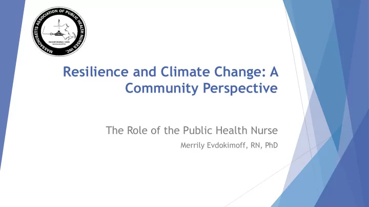 the role of the public health nurse merrily evdokimoff rn