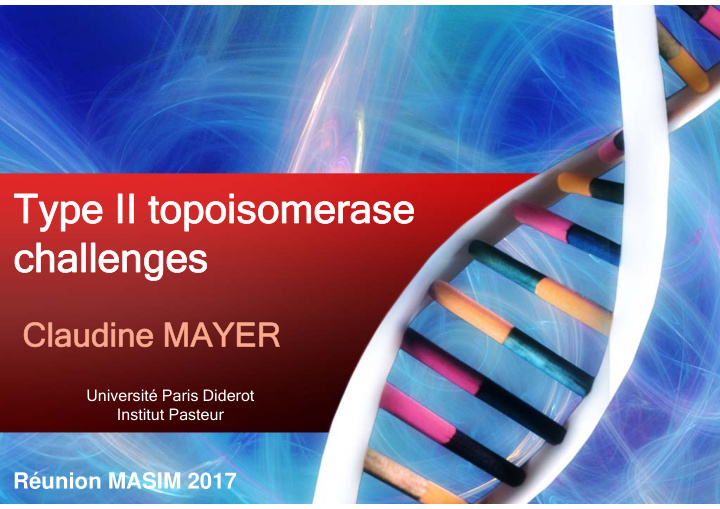 type ii topoisomerase type ii topoisomerase challenges