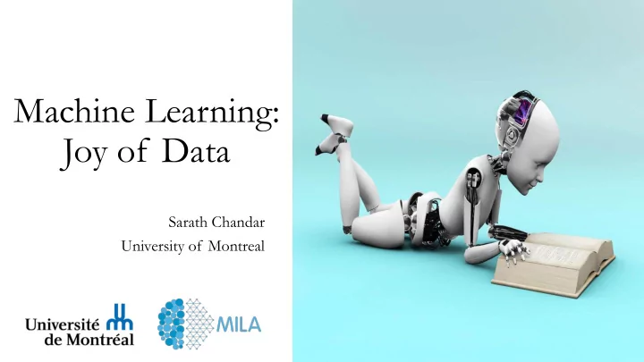 machine learning joy of data