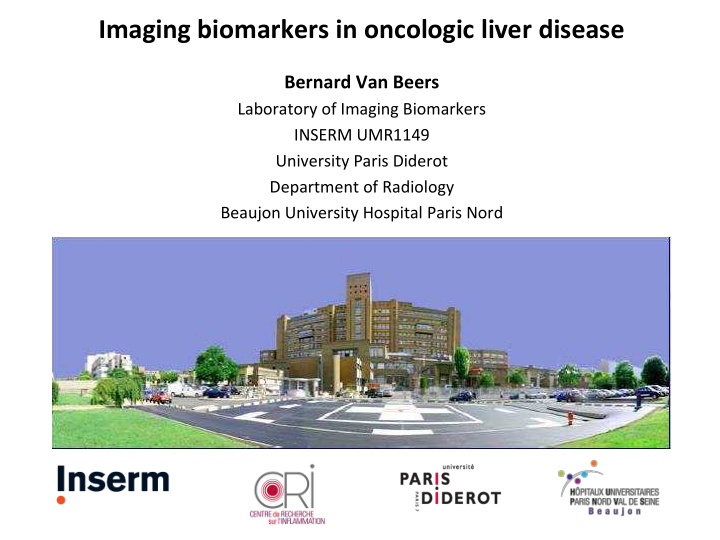 imaging biomarkers in oncologic liver disease
