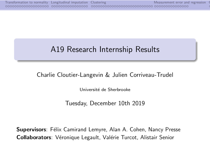 a19 research internship results