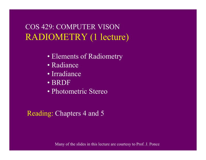 radiometry 1 lecture