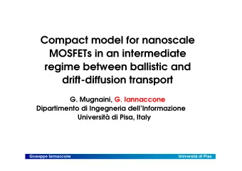 Compact model for nanoscale  MOSFETs in an intermediate  regime between ballistic and