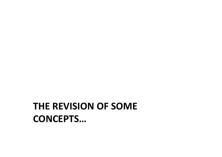 the revision of some concepts summary statistics