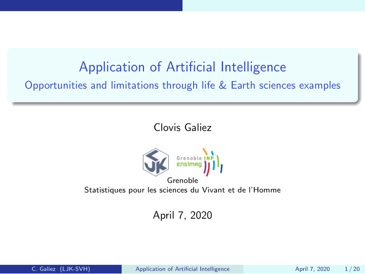 application of artificial intelligence