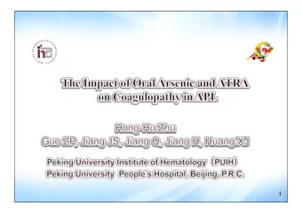 1  APL is a highly curable disease  in ATRA/ATO era ATO+ATRA+CT  PML ATO Apoptosis ATRA+CT  RARa