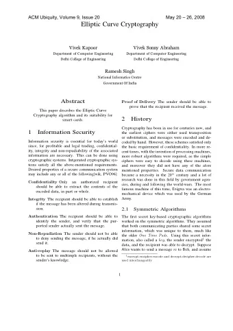 ACM Ubiquity, Volume 9, Issue 20  May 20  26, 2008 U s i n g R S A , Alice will t a k e t h e f