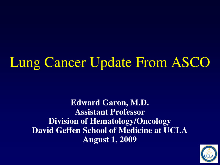 lung cancer update from asco