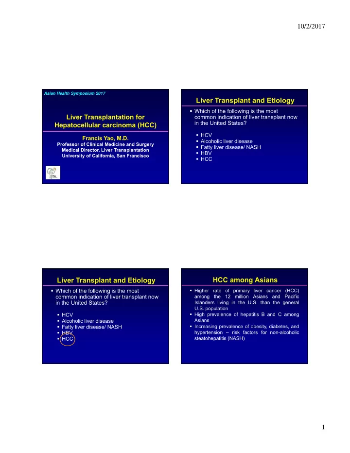 liver transplant and etiology