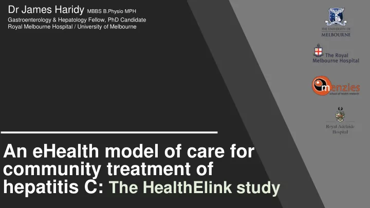 an ehealth model of care for