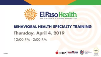 EPH04192  Agenda  C.A.R.E.: Behavioral Health Crisis Line  Contracting and Credentialing: Aperture,