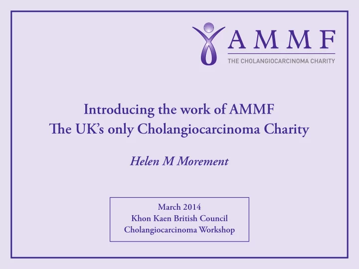 introducing the work of ammf tie uk s only