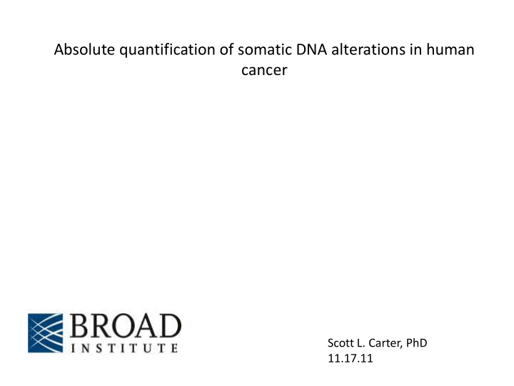 absolute quantification of somatic dna alterations in