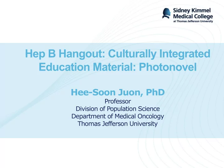 hep b hangout culturally integrated education material