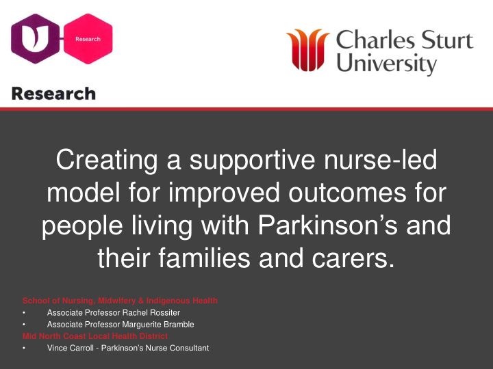 creating a supportive nurse led