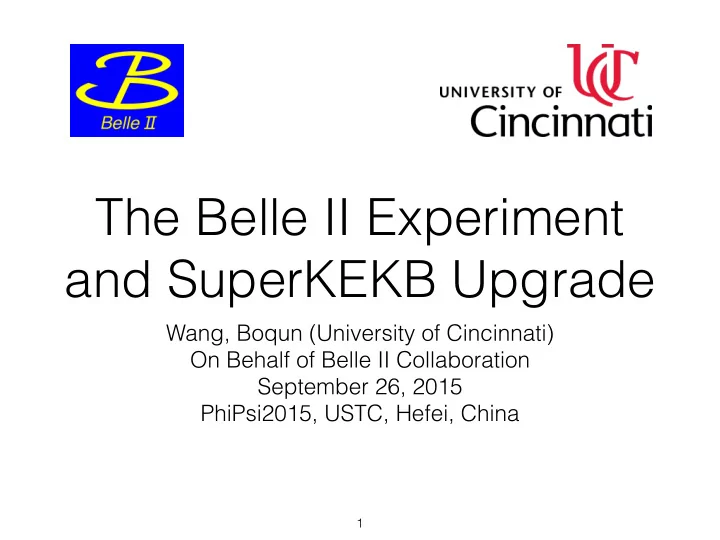 the belle ii experiment and superkekb upgrade