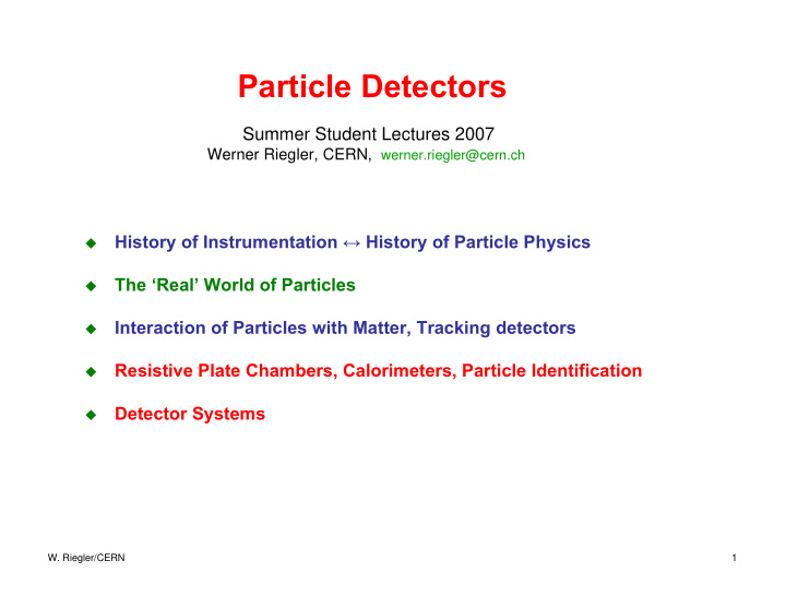 particle detectors