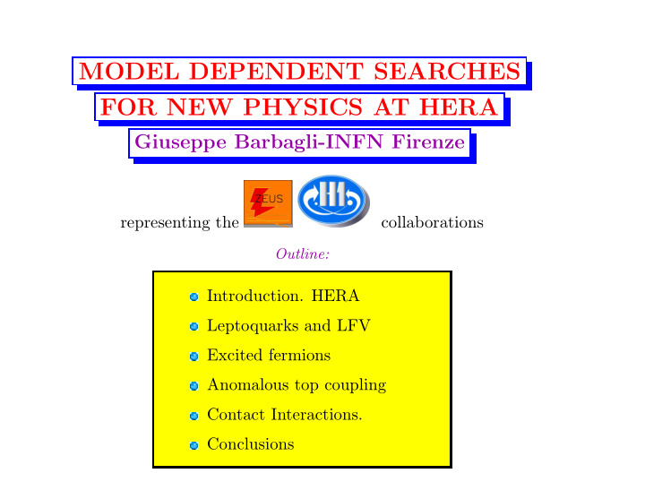 model dependent searches for new physics at hera