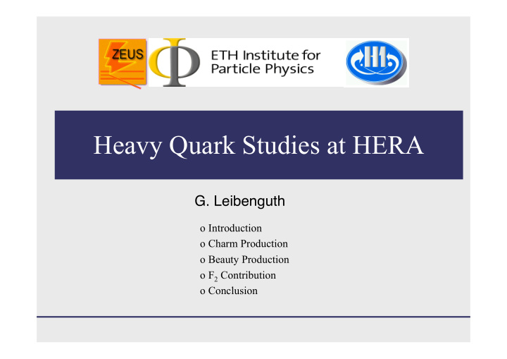 heavy quark studies at hera