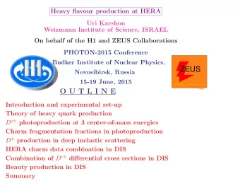 ZEUS  Novosibirsk, Russia  15-19 June, 2015  O U T L I N E  Introduction and experimental set-up