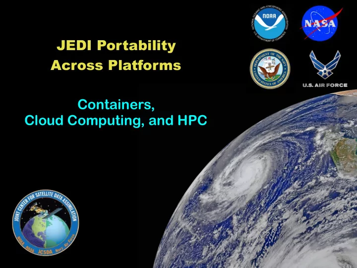 jedi portability across platforms containers cloud