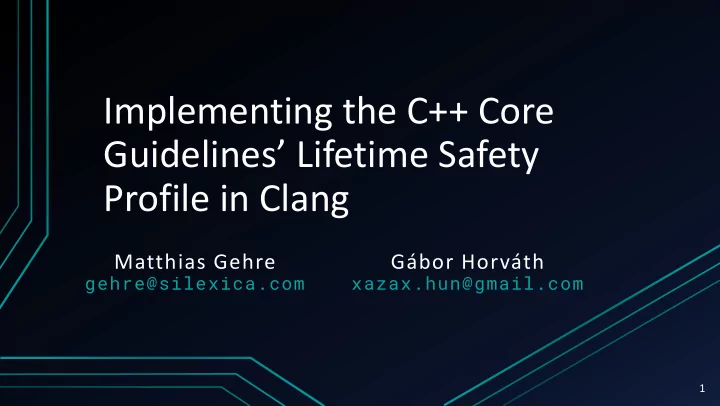 implementing the c core