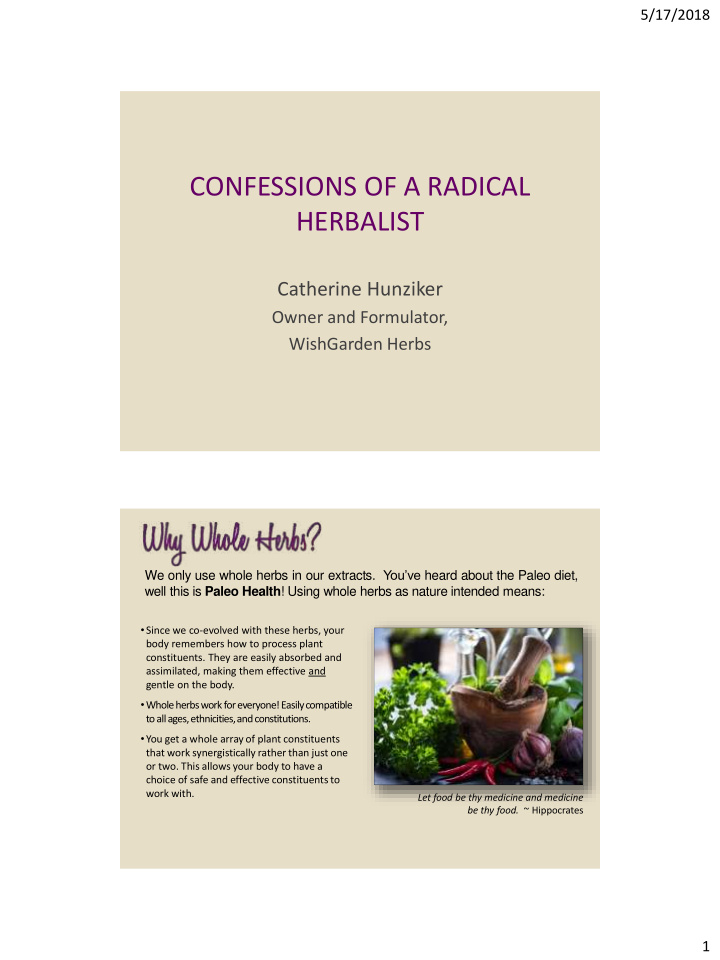 confessions of a radical herbalist