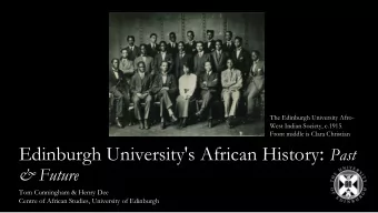 Edinburghs African History  James Africanus Horton  Graduated 1859  Born 1835, Gloucester,