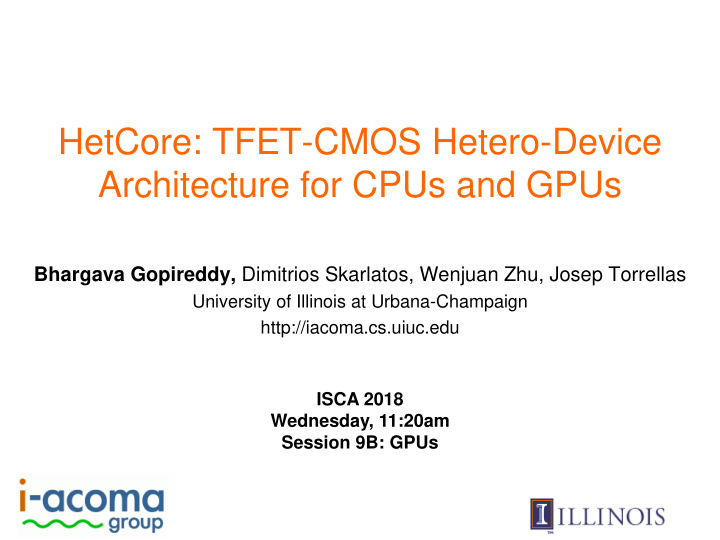 hetcore tfet cmos hetero device