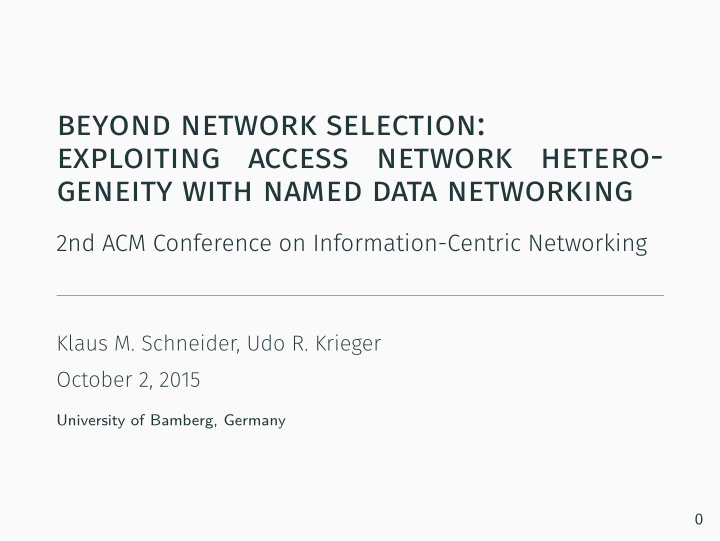 beyond network selection exploiting access network hetero