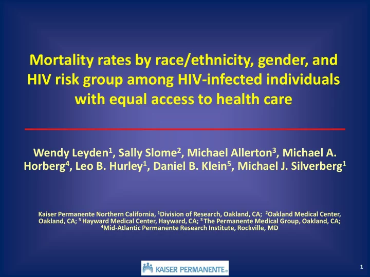 mortality rates by race ethnicity gender and