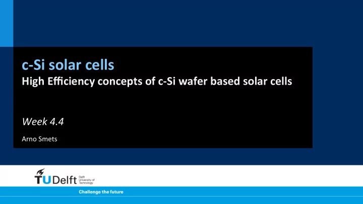 c si solar cells