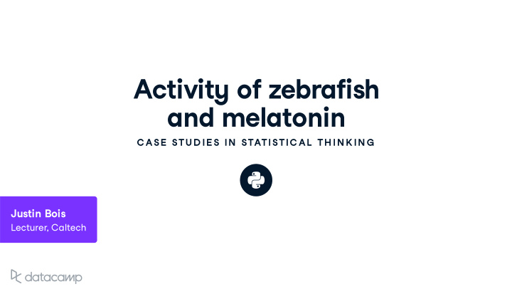 acti v it y of z ebrafish and melatonin