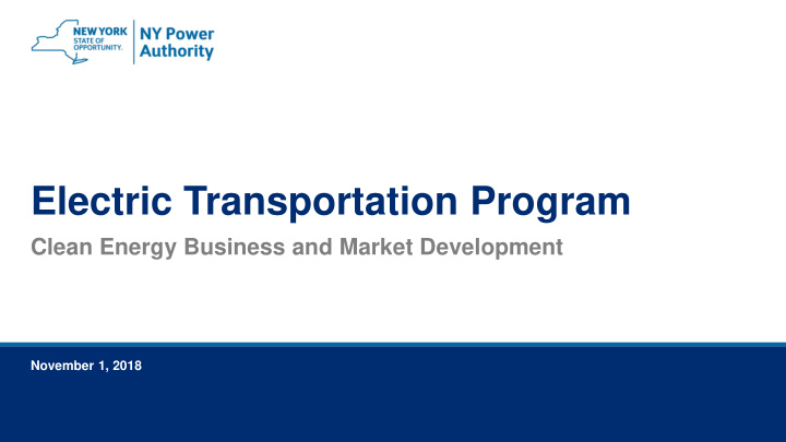 electric transportation program