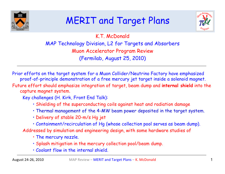 merit and target plans