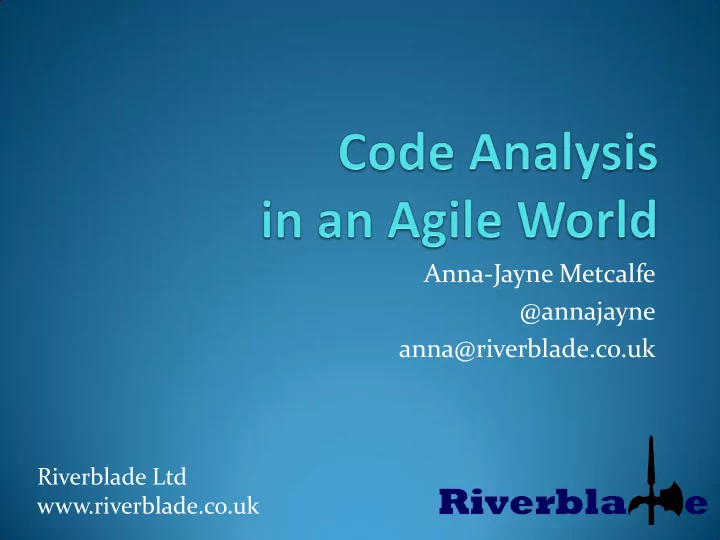 anna jayne metcalfe