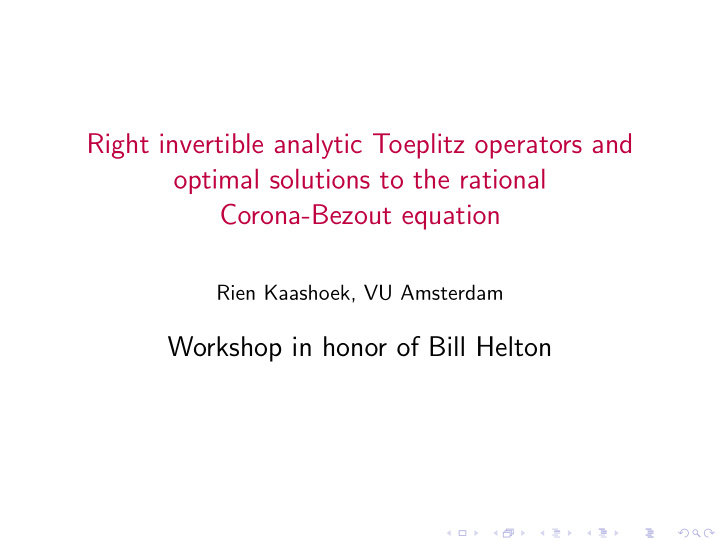 right invertible analytic toeplitz operators and optimal