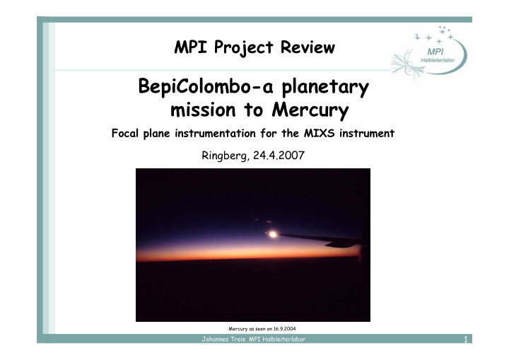 bepicolombo a planetary mission to mercury