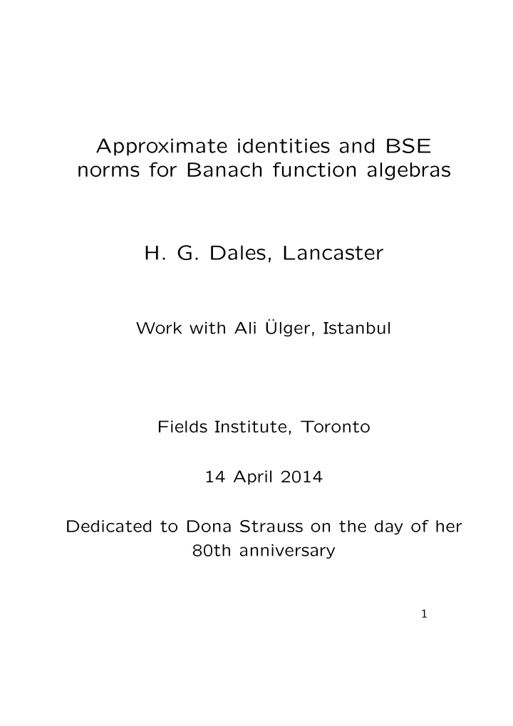 approximate identities and bse norms for banach function