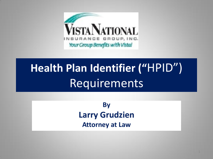 health plan identifier hpid