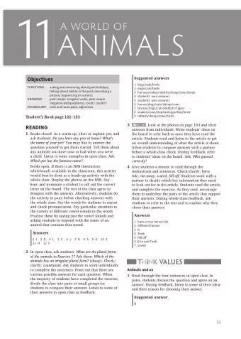 1  1  A world of  AnimAls  Objectives  Suggested answers  1 dogs/cats/birds  FUNCTIONS  asking and