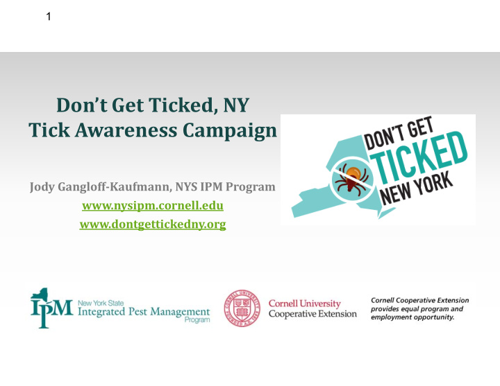 don t get ticked ny tick awareness campaign