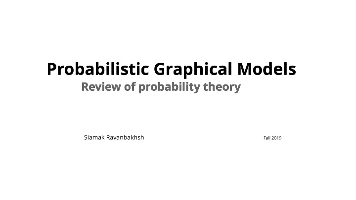 probabilistic graphical models probabilistic graphical