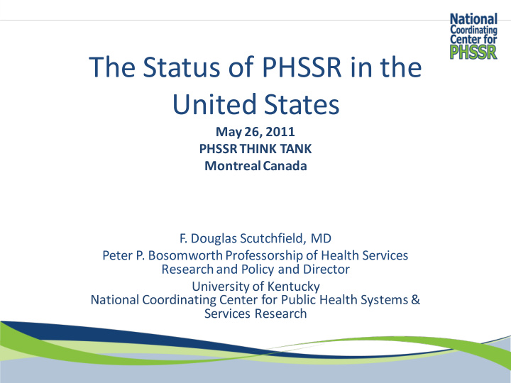 the status of phssr in the united states